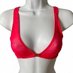 Savage X Fenty Hot Pink Mesh Sports Bra